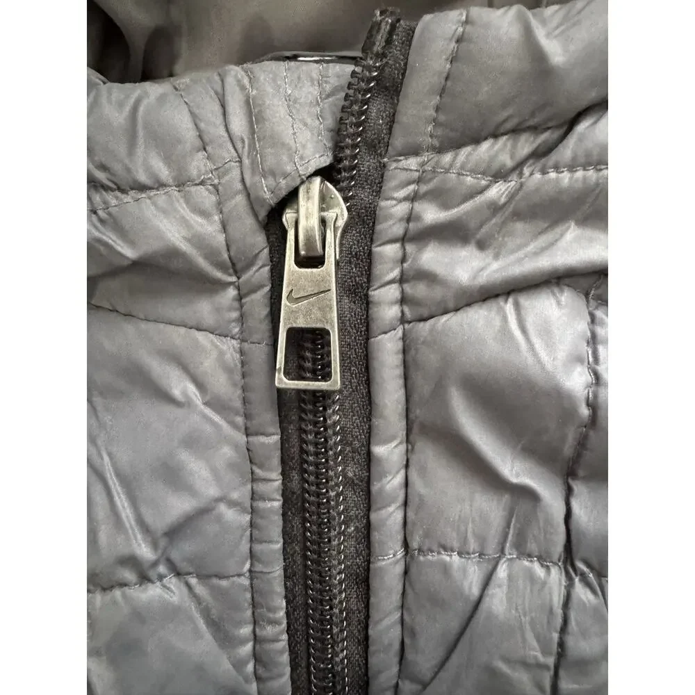 Nike Gray Quilted Puffer Hooded Jacket Boys Size 2T Winter Outwear